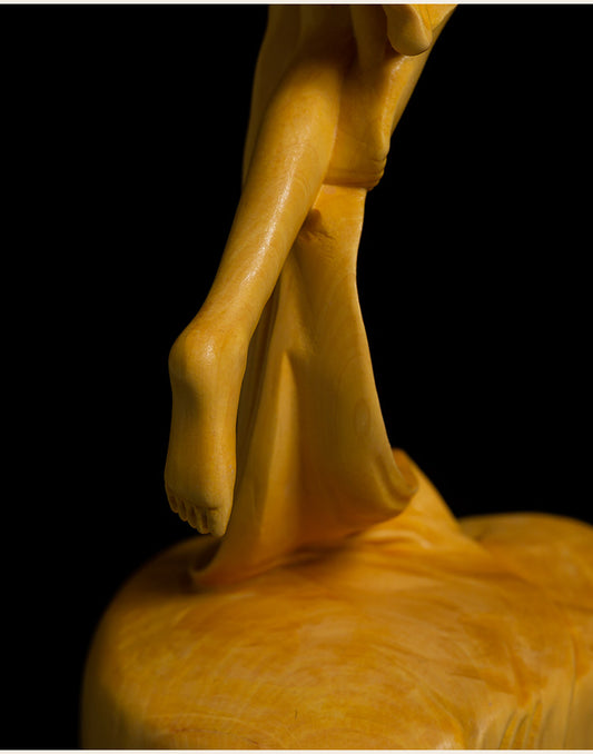 Ribbon Dancer Wood Figurine