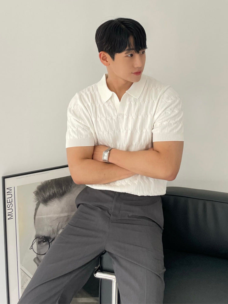 Men's Short-Sleeve Zip Polo Shirt