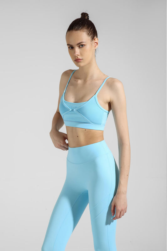 CaliPop Sports Bra - Light Blue