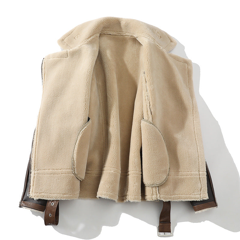 Men's Fleece-Lined Aviator-Style Jacket
