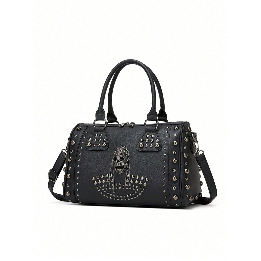 Gothic Skull Studded Handbag