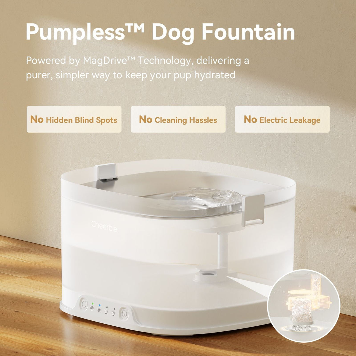 Rechargeable Pet Fountain with Removable Reservoir - View 6