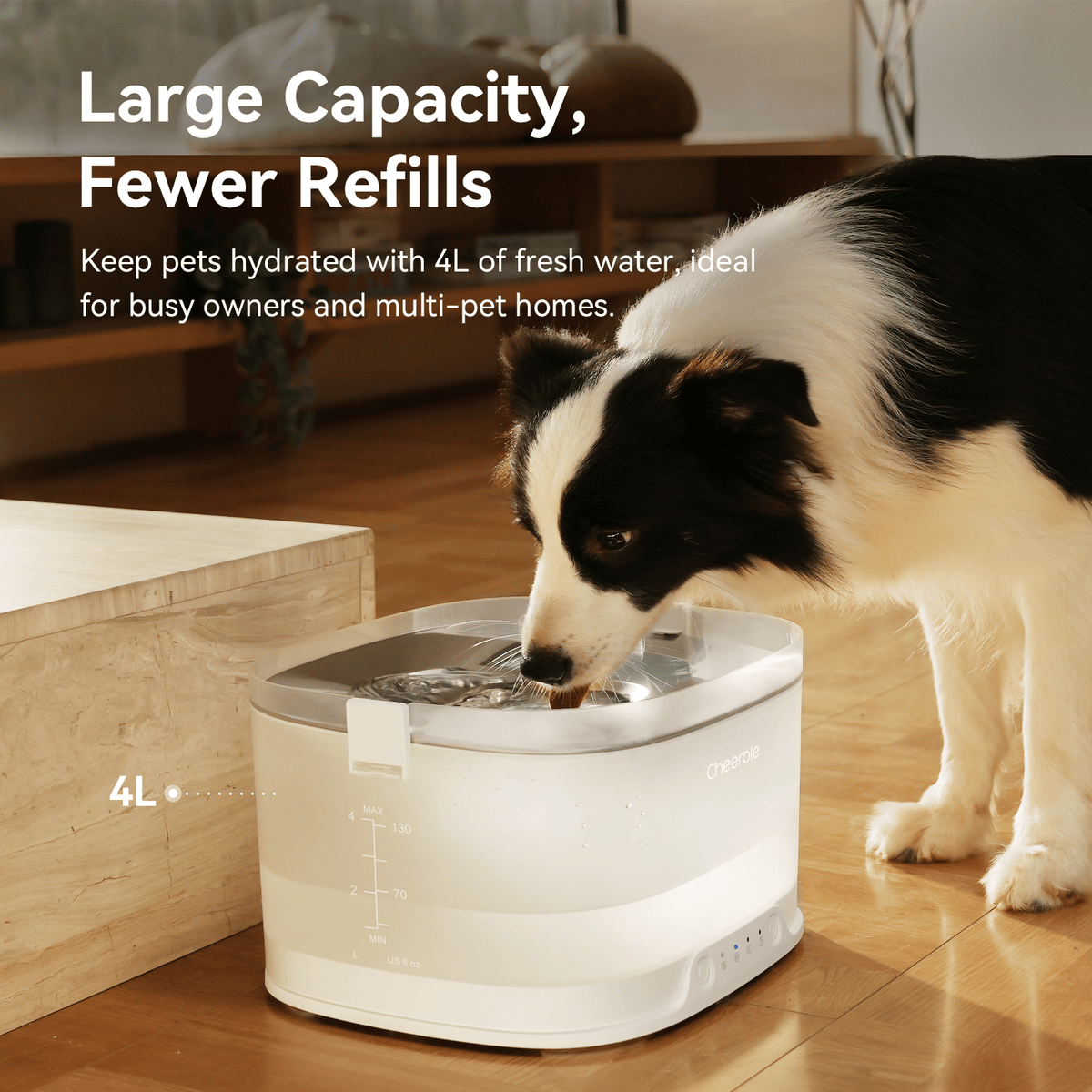 Rechargeable Pet Fountain with Removable Reservoir - View 2