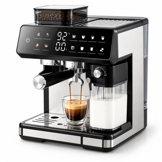Black CM5710 Espresso Machine with Grinder and Milk Frother - product view