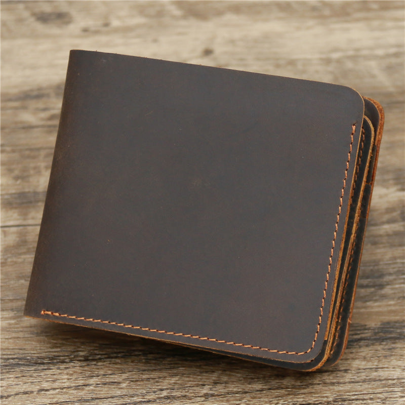 Vintage Cowhide Wallet with Card Storage