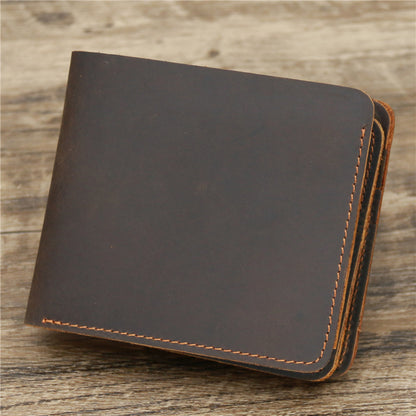 Vintage Cowhide Wallet with Card Storage
