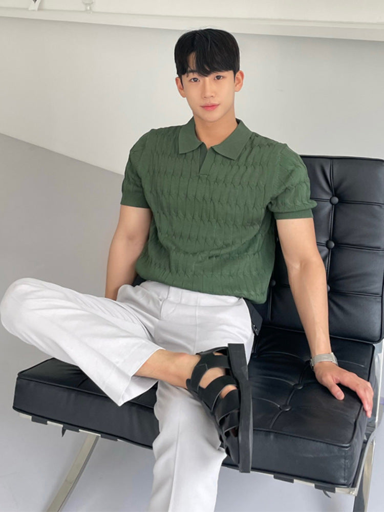 Men's Short-Sleeve Zip Polo Shirt