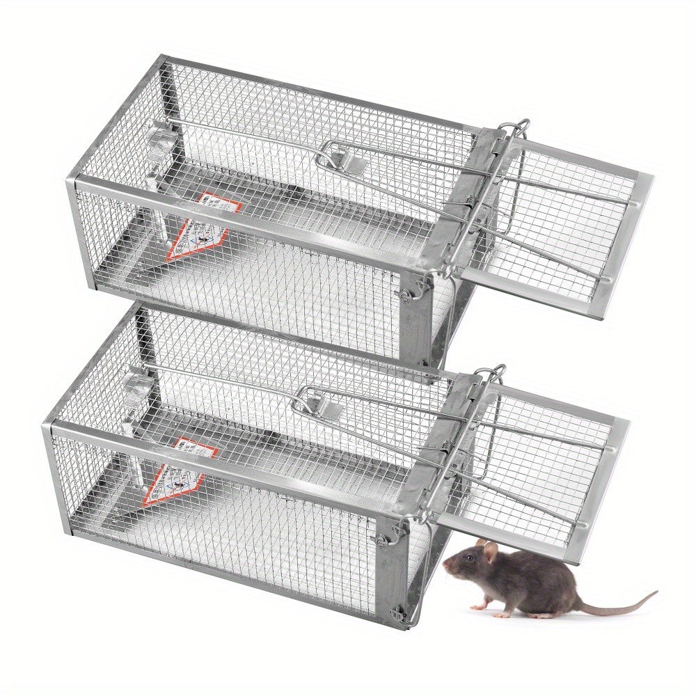 Set of Two Durable Mouse Traps - Heavy-Duty Reusable Traps with Quick Release Mechanism for Both Indoor And Outdoor