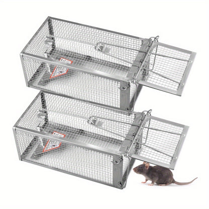 Set of Two Durable Mouse Traps - Heavy-Duty Reusable Traps with Quick Release Mechanism for Both Indoor And Outdoor