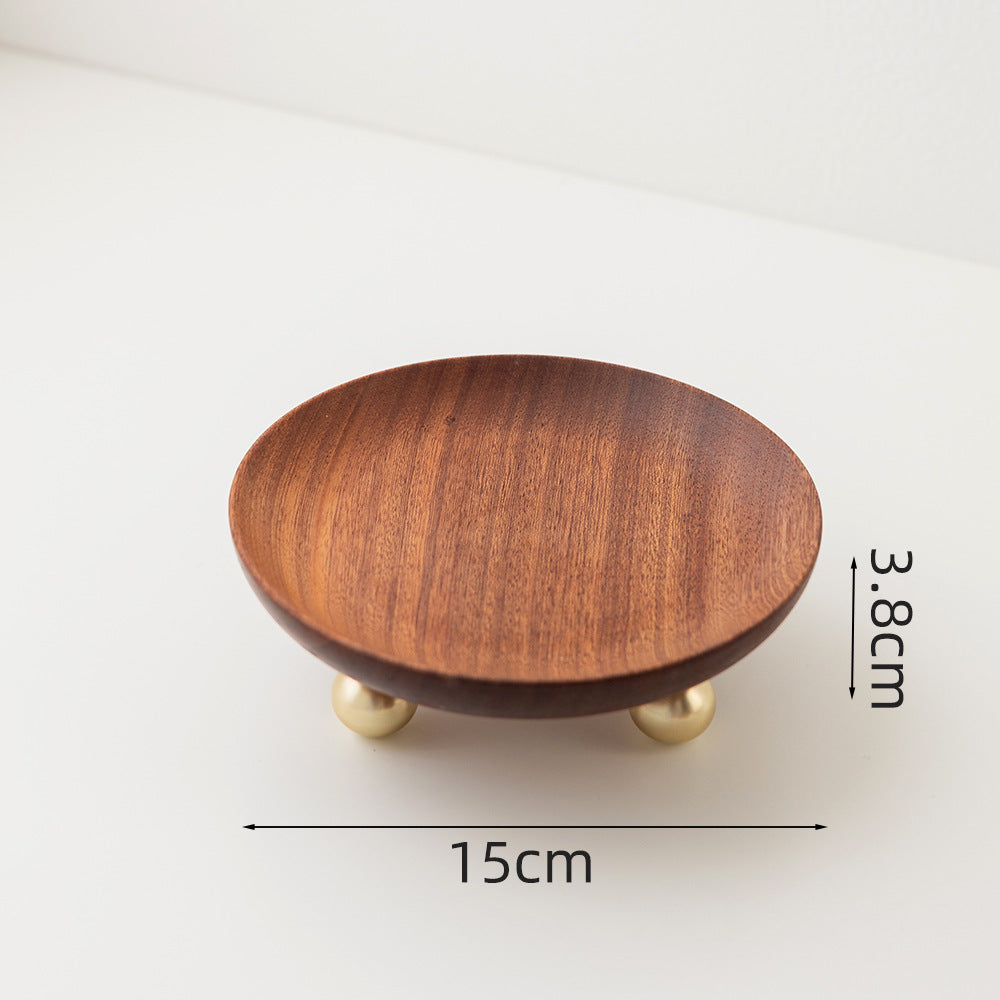 Footed Wooden Jewelry Tray