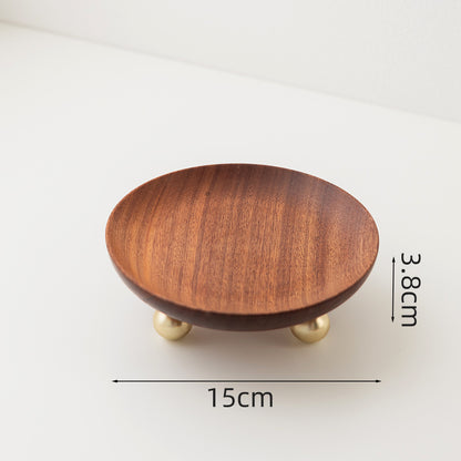 Footed Wooden Jewelry Tray