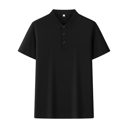 Short-Sleeve Solid-Color Polo Shirt