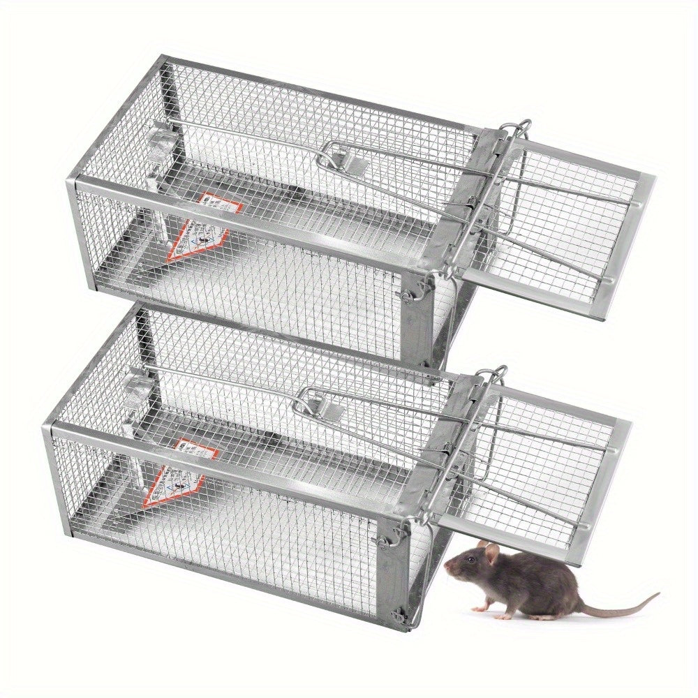 Set of Two Durable Mouse Traps - Heavy-Duty Reusable Traps with Quick Release Mechanism for Both Indoor And Outdoor