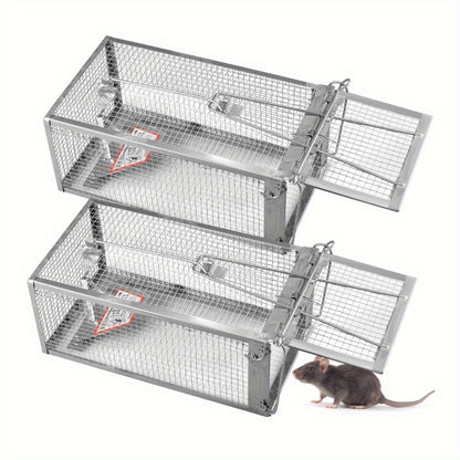 Set of Two Durable Mouse Traps - Heavy-Duty Reusable Traps with Quick Release Mechanism for Both Indoor And Outdoor
