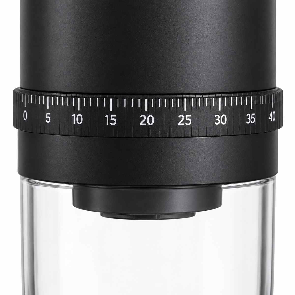 Black DJ-2AW Rechargeable Coffee Grinder with Adjustable Grind - control and finish detail