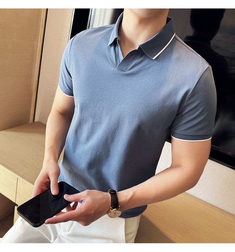 Men's Contrast-Trim Short-Sleeve Polo Shirt
