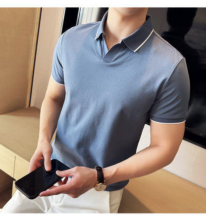 Men's Contrast-Trim Short-Sleeve Polo Shirt