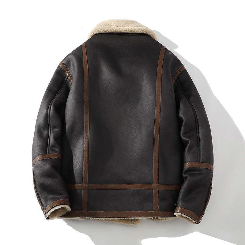 Men's Fleece-Lined Aviator-Style Jacket