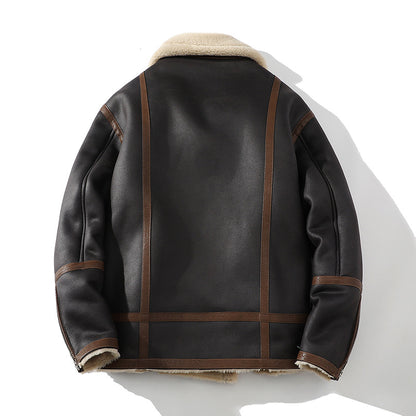 Men's Fleece-Lined Aviator-Style Jacket