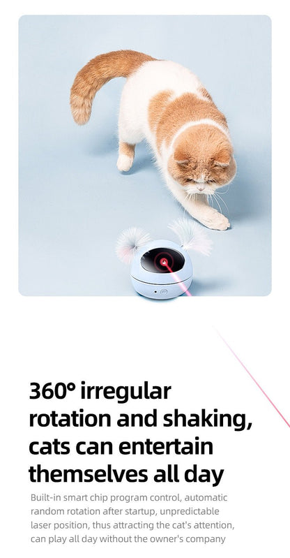 Interactive Cat Toy with Feather Teasers and Laser - View 5