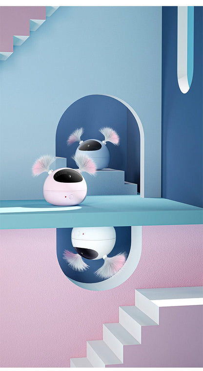 Interactive Cat Toy with Feather Teasers and Laser - View 12