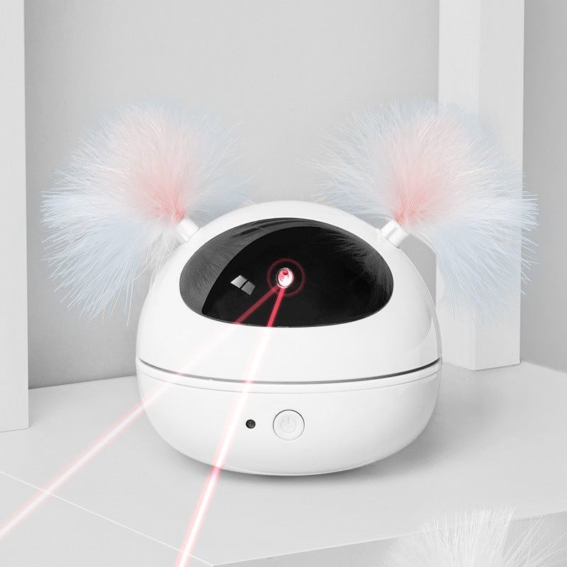 Interactive Cat Toy with Feather Teasers and Laser - View 11