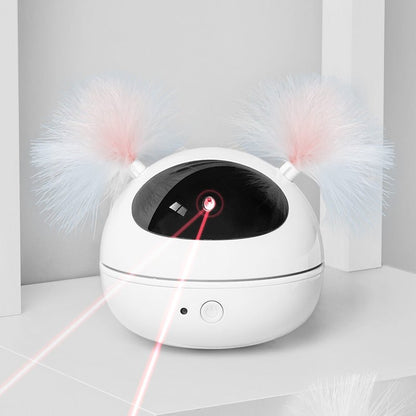 Interactive Cat Toy with Feather Teasers and Laser - View 11