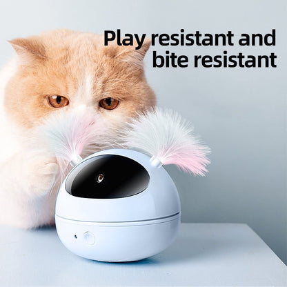 Interactive Cat Toy with Feather Teasers and Laser - View 6