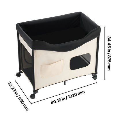 Foldable Bunk-Style Pet Bed with Steel Frame - View 5