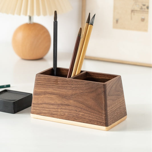 Wooden Desk Pen Holder and Organizer