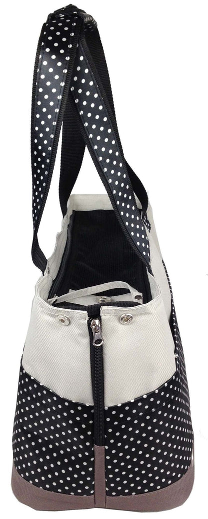Polka-Dot Pet Tote with Mesh Top - View 4
