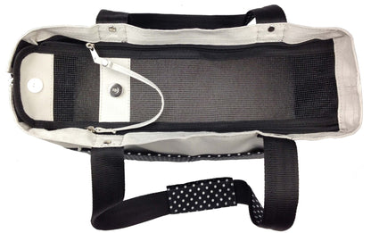 Polka-Dot Pet Tote with Mesh Top - View 2