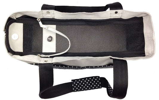 Polka-Dot Pet Tote with Mesh Top - View 2