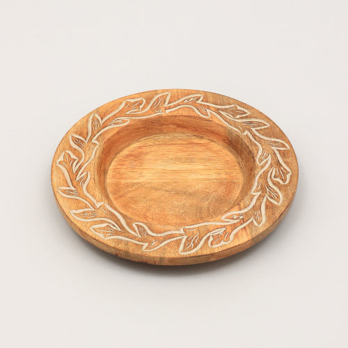 Handcrafted Wooden Charger Plate, 13 Inch