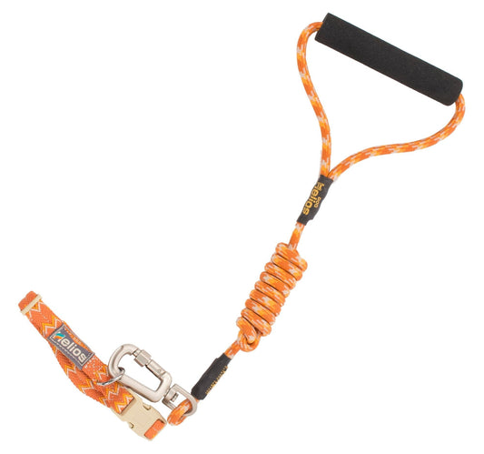 Orange Dog Collar and Leash Set with Padded Handle - View 2