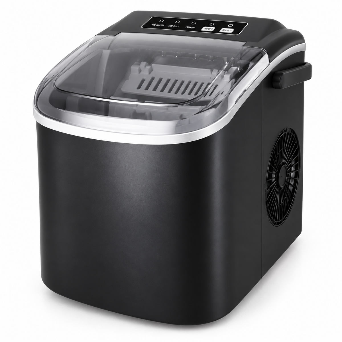 Black HZB-16M Countertop Bullet Ice Maker with Viewing Window - product view