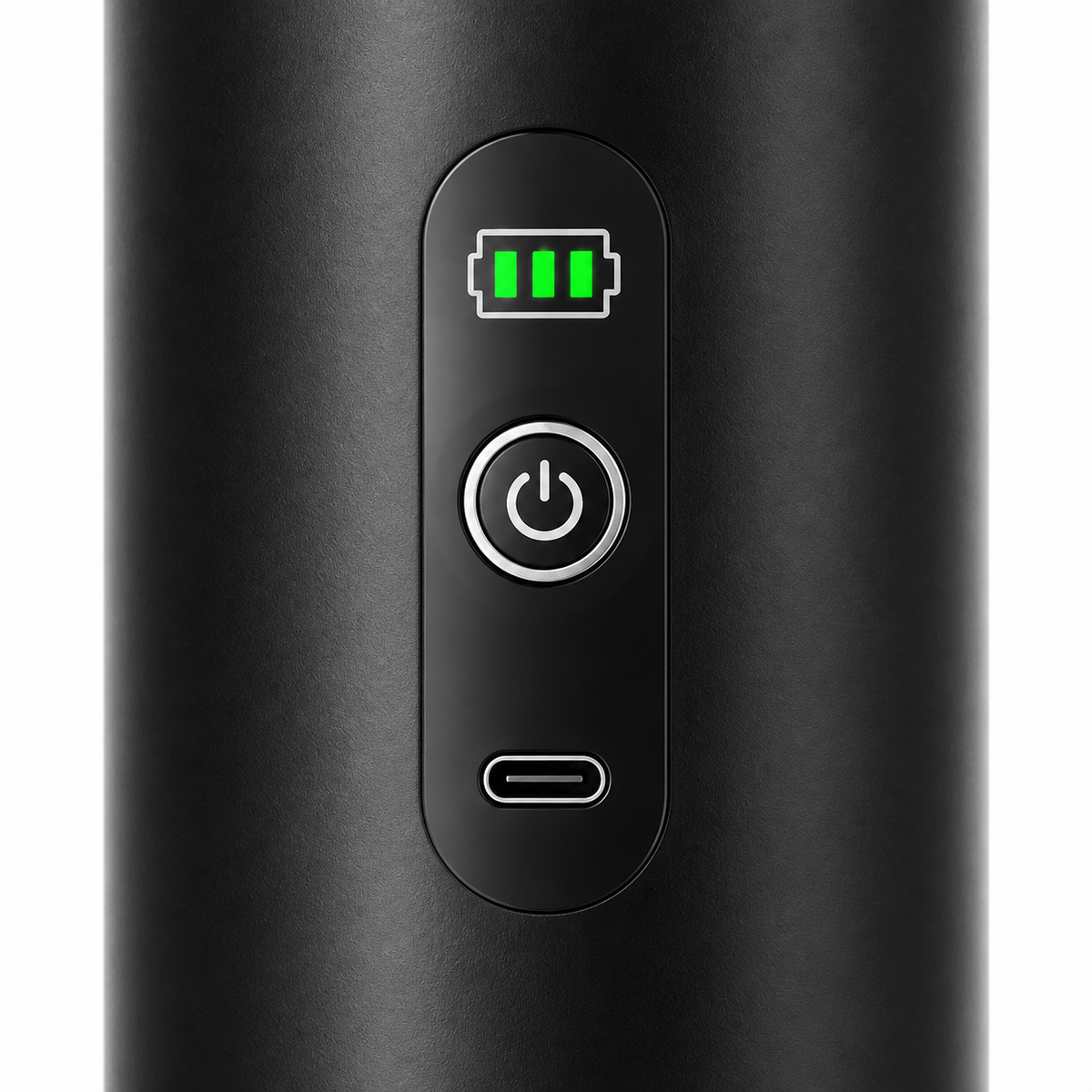 Black JN-02 Pro Portable Coffee Maker with LED Display - control and finish detail