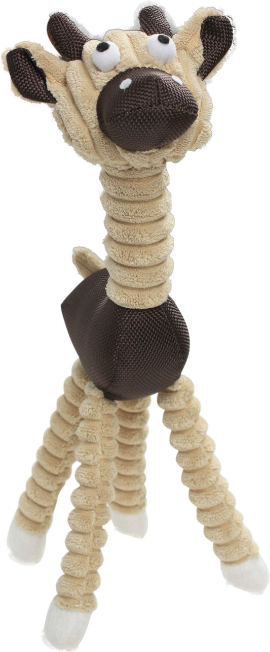 Giraffe-Shaped Jute and Rope Dog Toy - View 1