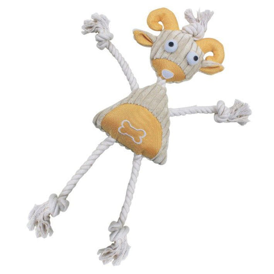 Jute Doll Dog Toy with Rope Limbs - View 1