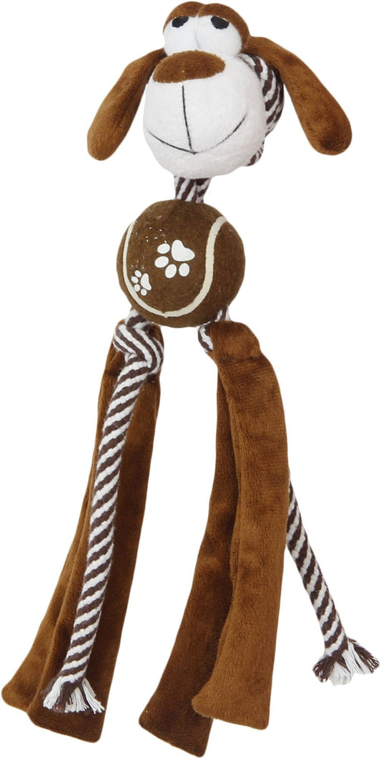 Animal Rope Dog Toy with Tennis Ball Body - View 1