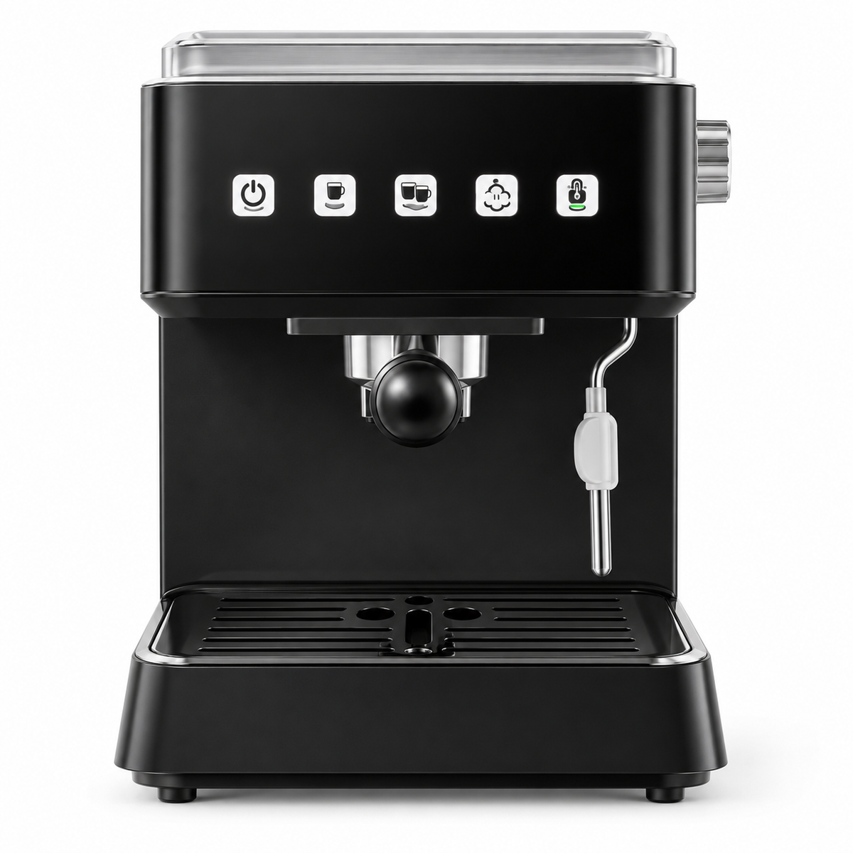 Black QF-G18B Touch-Control Espresso Machine with Steam Wand - product view