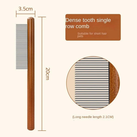 Wooden-Handle Pet Comb in Three Styles - View 1